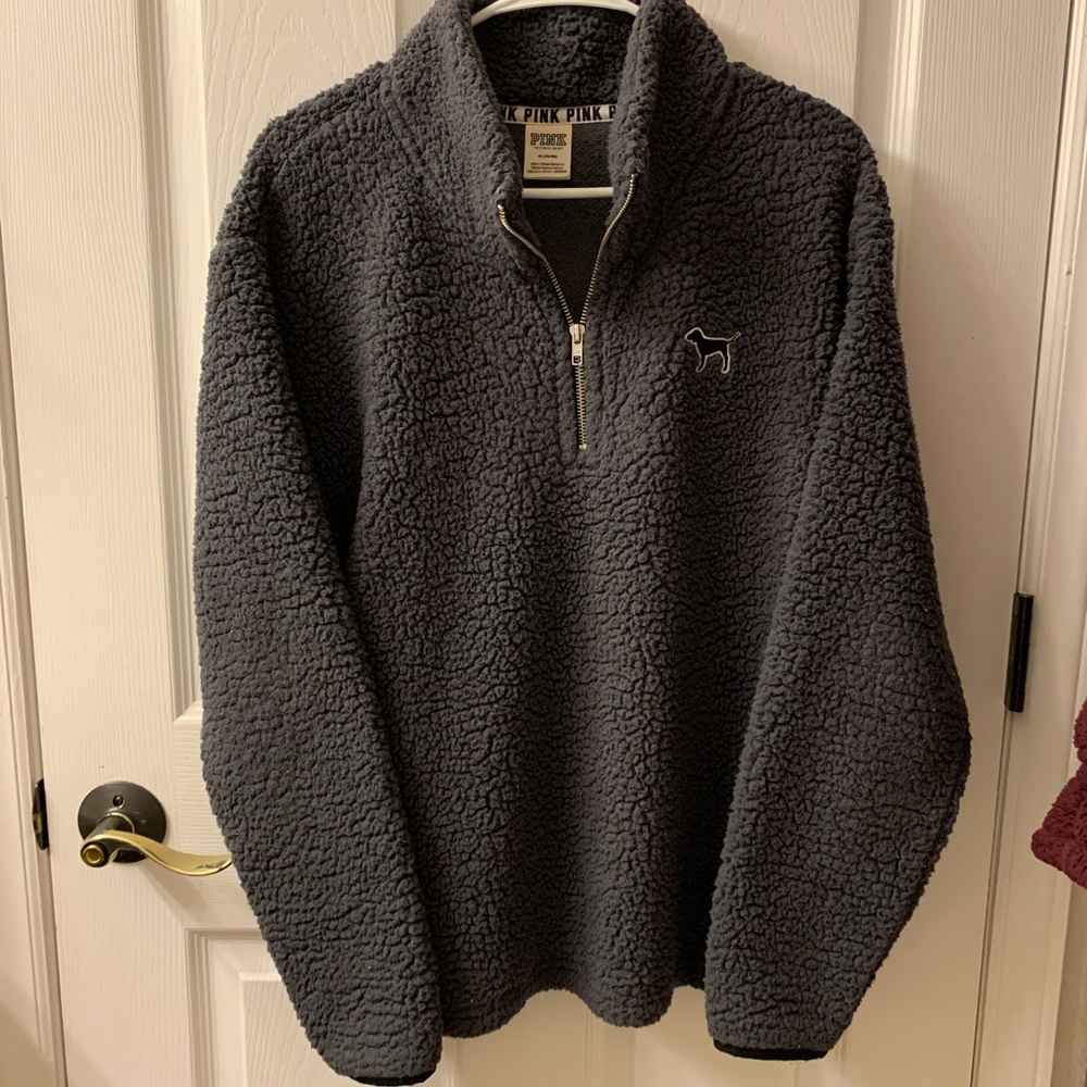 PINK quarter zip pullover. Size M